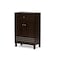 Baxton Studio Felda Dark Brown Modern Shoe Cabinet with 2 Doors and Drawer 118-6497 - alternate 4